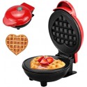 Red Heart-shaped mini waffle maker 350W