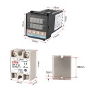 REX-C100 SSR Output PID Intelligent PID Temperature Controller 110-240V 0~999. With type  K Sensor, heatsink and 40A SSR