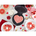 Red Heart-shaped mini waffle maker 350W