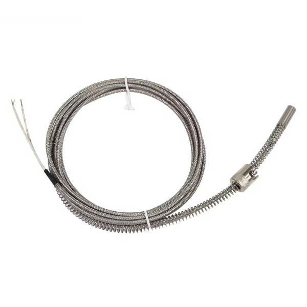 Thermocouple Type J 6mm Diameter Tip With Spring, 12mm Bayonnet cap, and 1500mm Steel Braided High Temperature Cable
